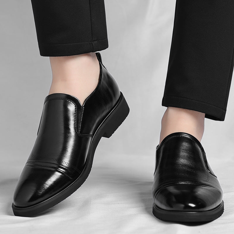 Men's Plus-Size Vintage Business Slip-On Leather Loafers