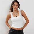 Knit Camisole with Solid Color Detail
