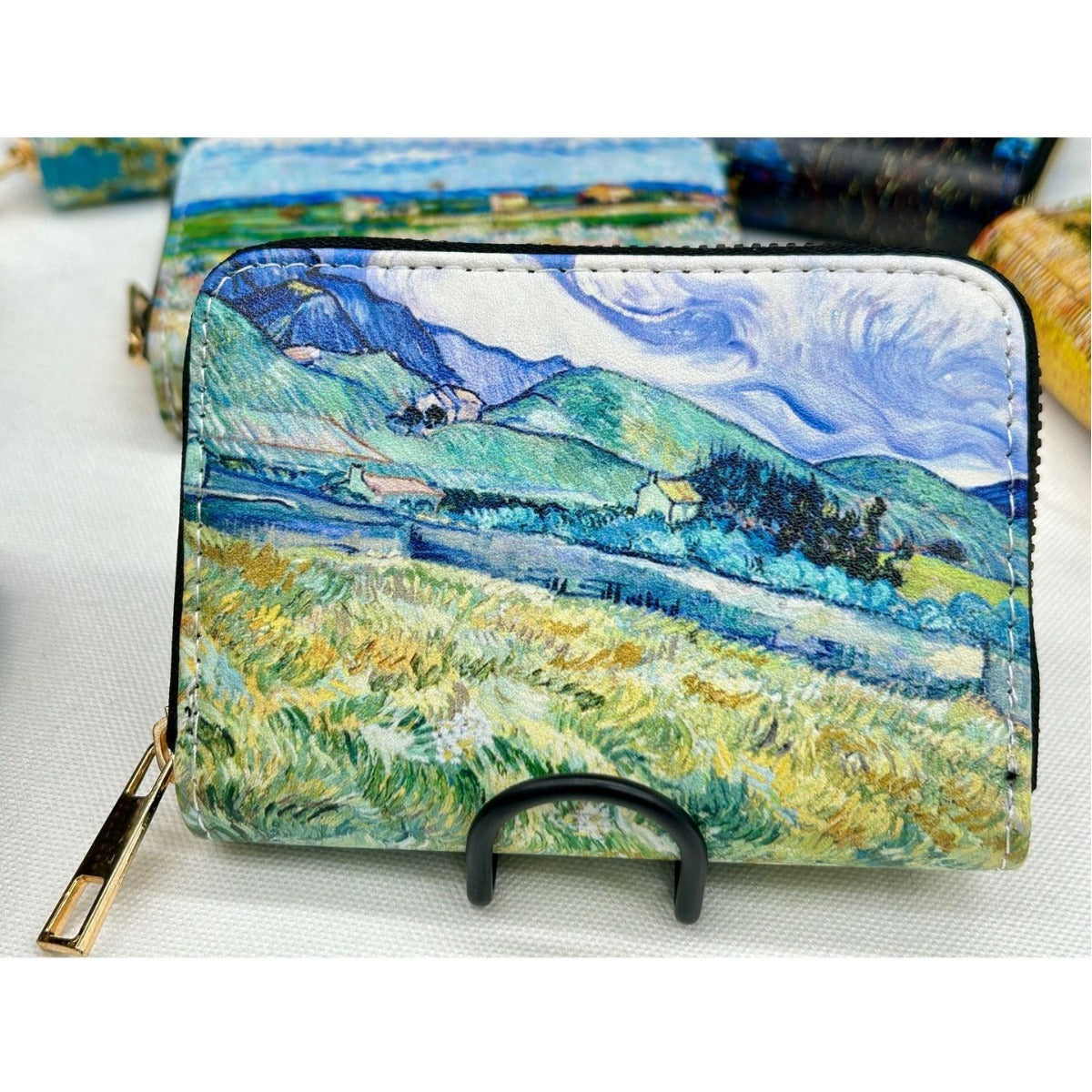 Van Gogh Art Cardholder Wallet | Anti-Magnetic Multi-Card Holder | Foldable PU Leather Card Case