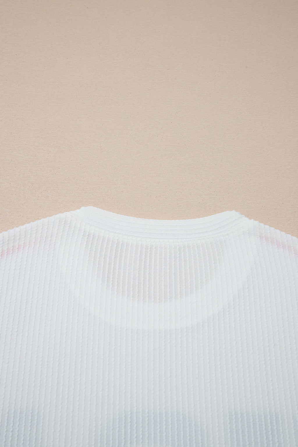 White USA Graphic Half Sleeve Loose Ribbed Top