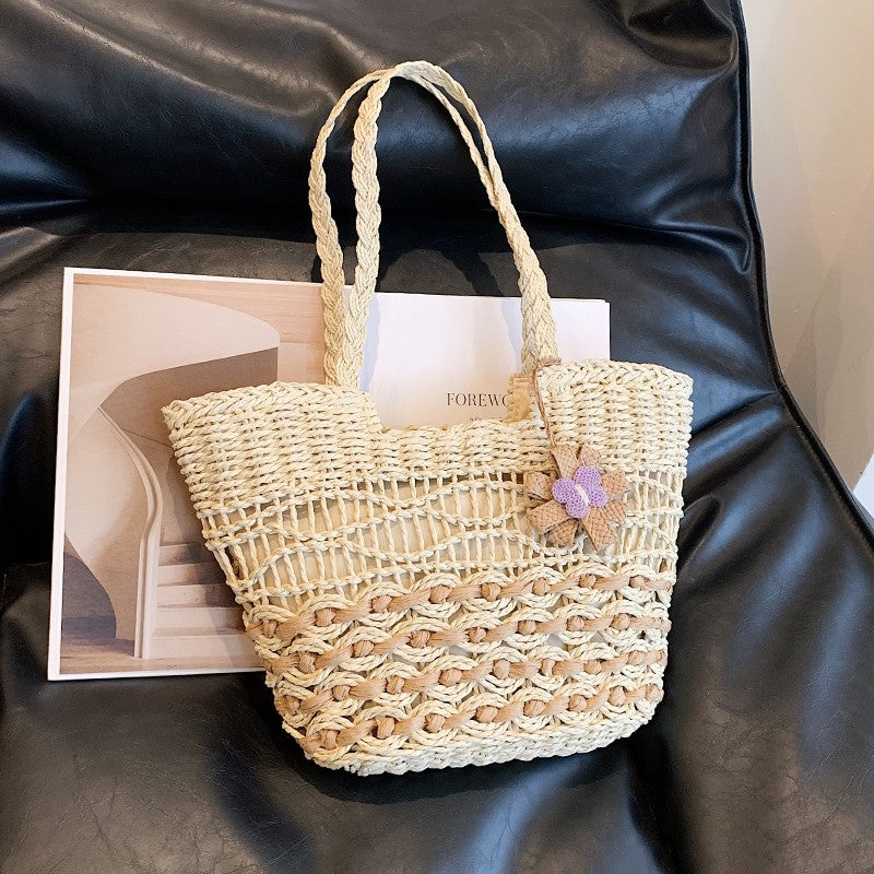 Handcrafted Oversized Straw Tote for the Beach