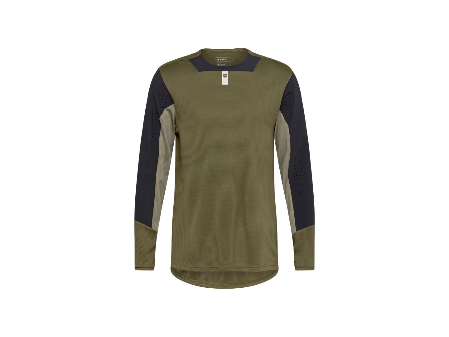 Fox Racing 25 Defend Long Sleeve Medium Olive Green Jersey