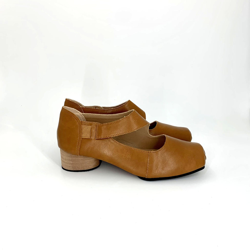 Women's Vintage Square-Toe Ballet Flats | Chunky Heel & Flat Sole Slip-On Shoes