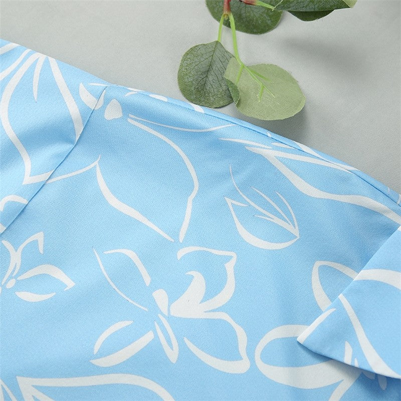 Floral Print Women's Cozy Pajama Set