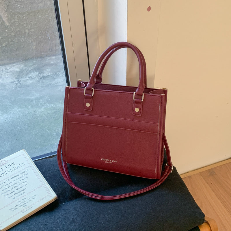 Women's PU Leather Crossbody Bag - Minimalist Urban Shoulder Bag with Adjustable Strap