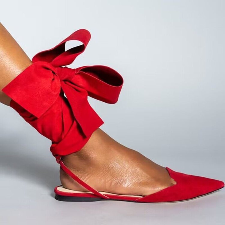 Women's Suede Pointed-Toe Lace-Up Sandals - Breathable Outdoor Fashion Footwear