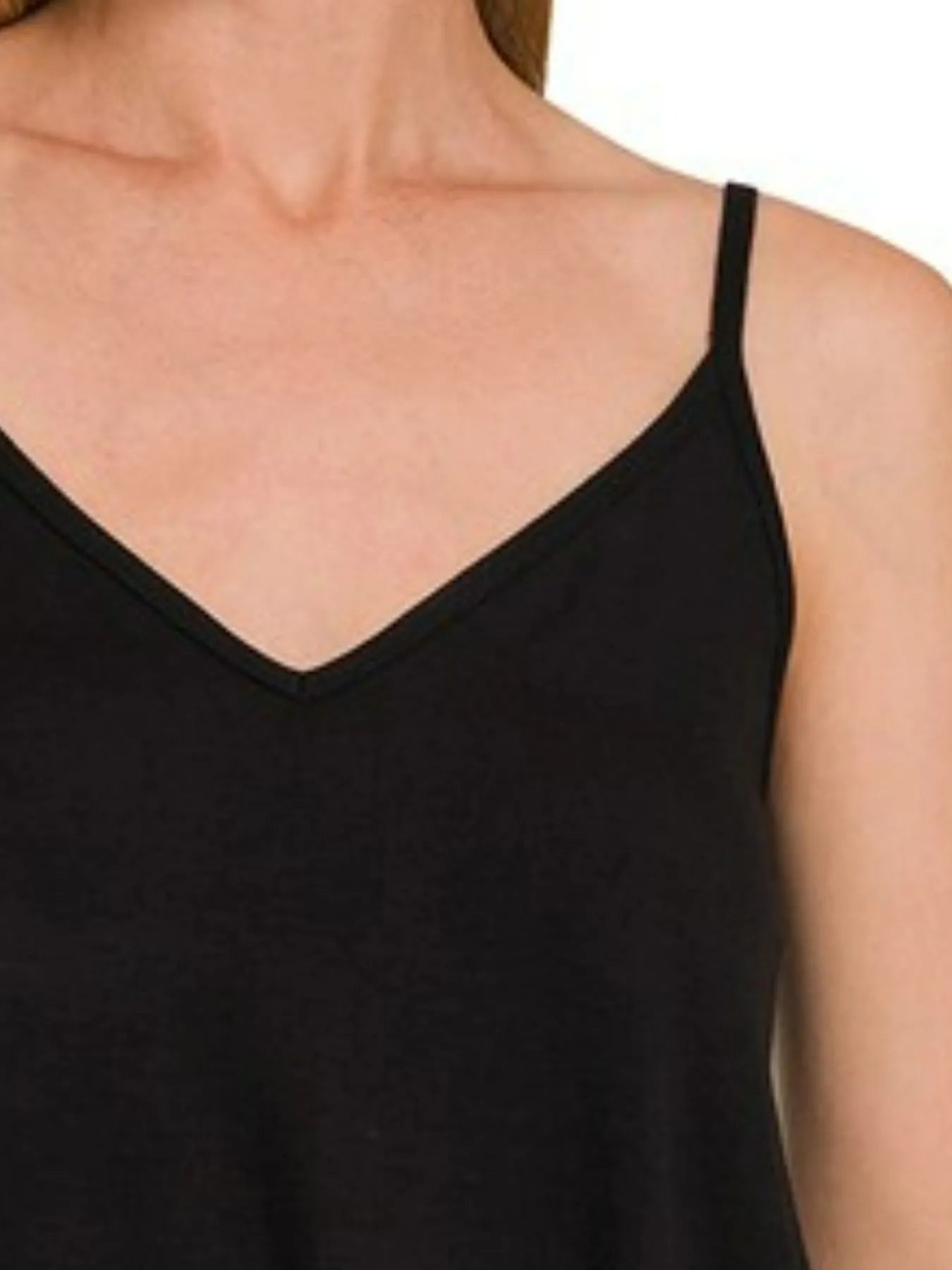 Two-Way V and Scoop Neck Reversible Spaghetti Cami
