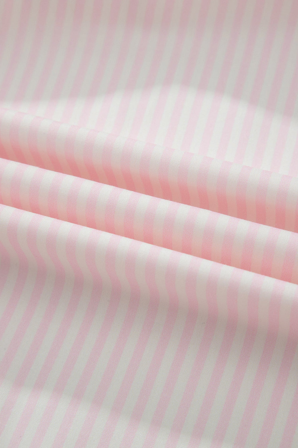Pink Stripe Contrast Trim V Neck Flutter Sleeve Blouse