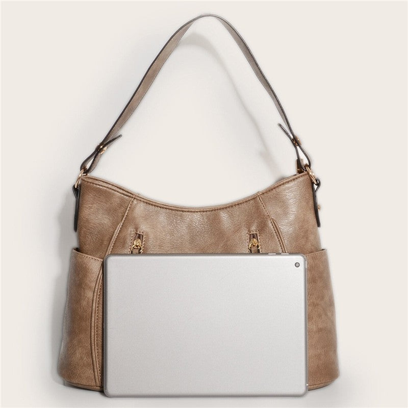 Fringed Double Zipper Tote Bag: Stylish Women's Handbag