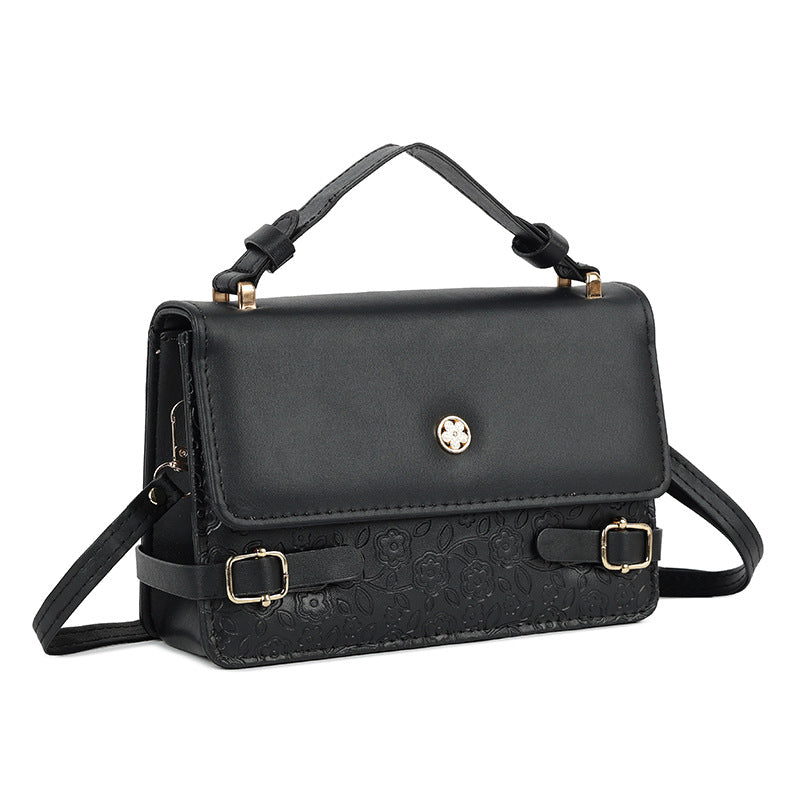 Women's Crossbody Shoulder Bag - PU Leather Minimalist Handbag with Adjustable Strap