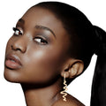 Spiral Curl Gold Metal Earrings – Trendy Statement Jewelry