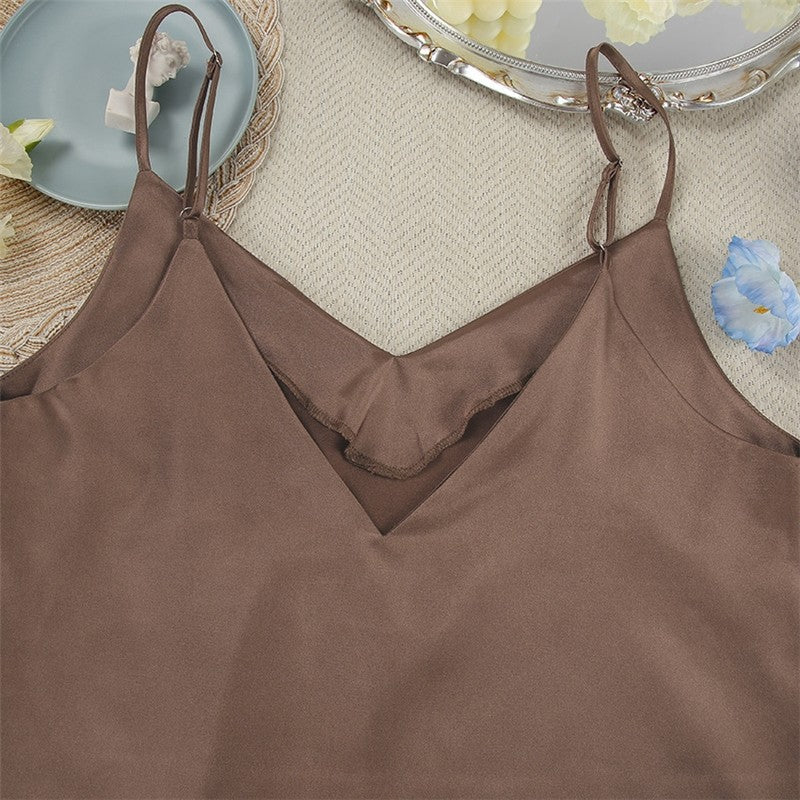 Sleek Backless Halter Nightgown