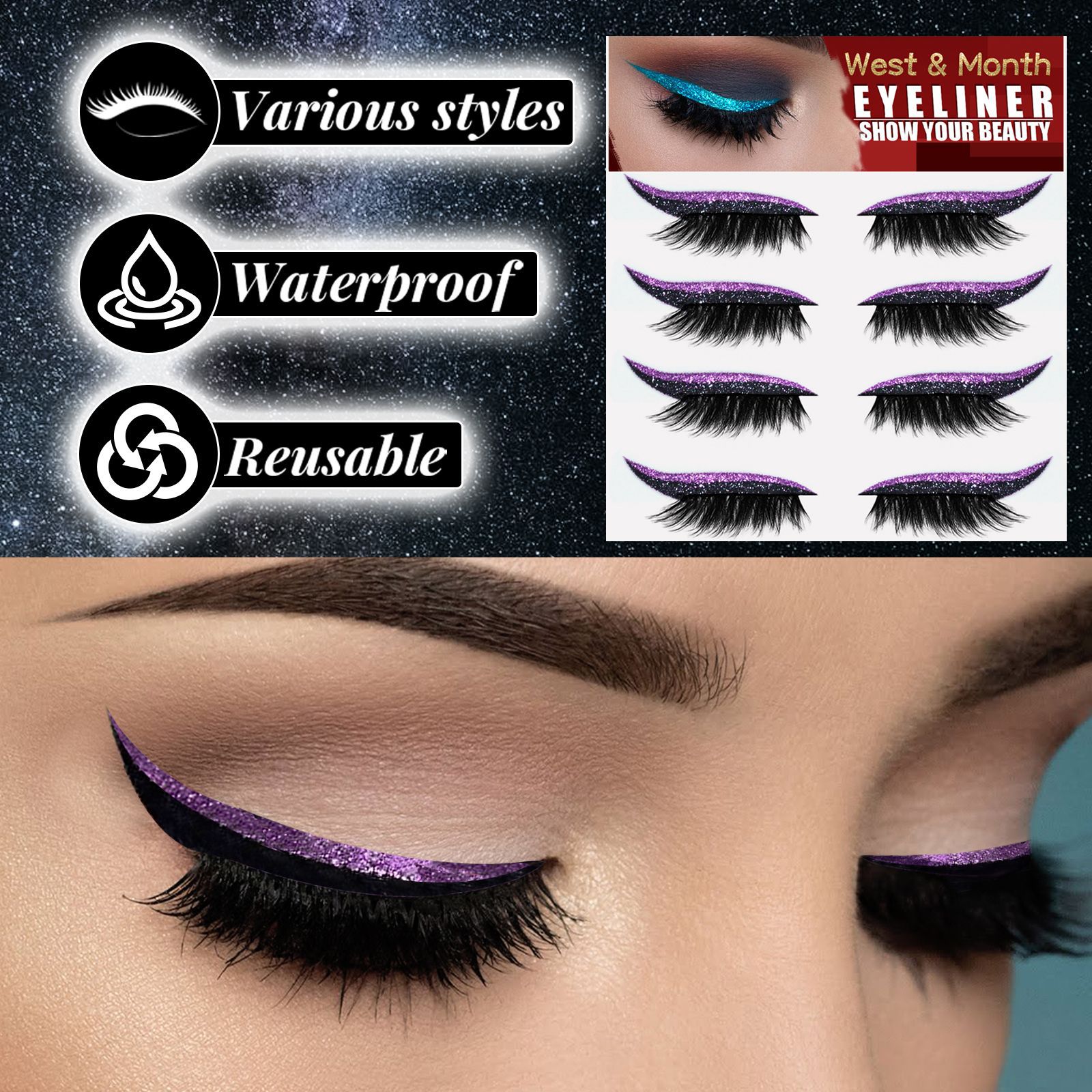Eyelash And Eyeliner Stickers