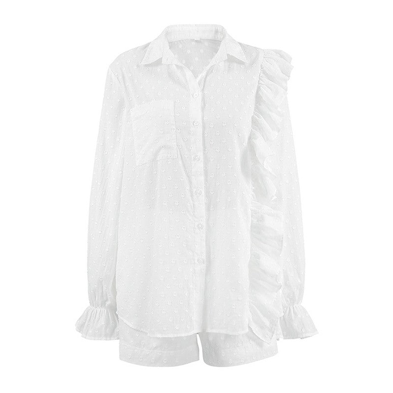 Jacquard Lotus Edge Pajama Set