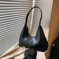 Retro Dumpling Bag - Soft PU Leather Shoulder Bag for Women