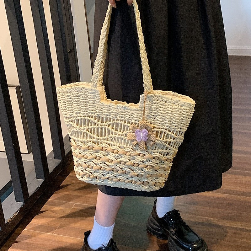 Handcrafted Oversized Straw Tote for the Beach