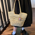 Handcrafted Oversized Straw Tote for the Beach