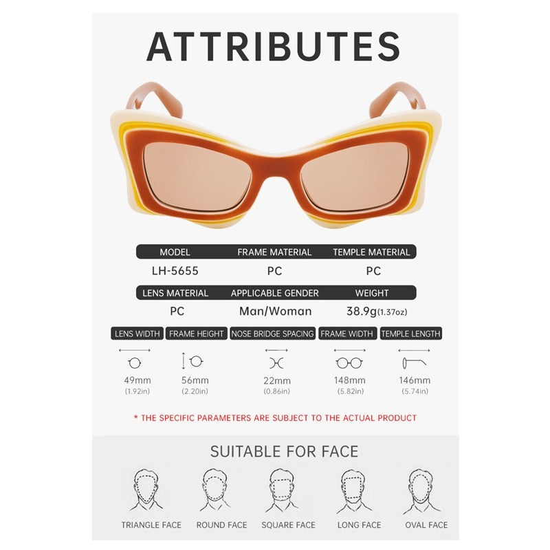 Fashion Full Butterfly Frame UV400 UV Protection Outdoor Eyewear Sunglasses