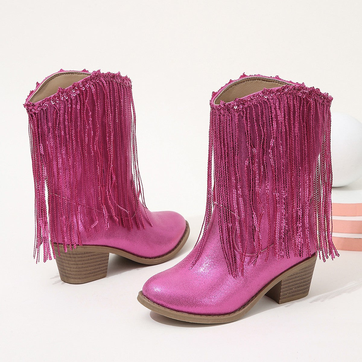Western Fringe Ankle Boots