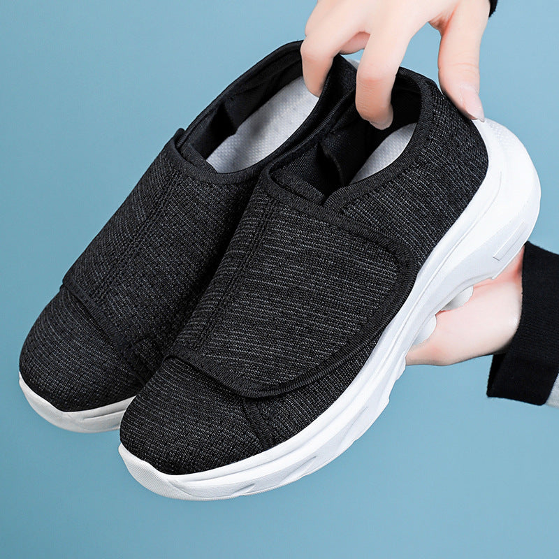 Women's Velcro Slip-On Casual Shoes - Breathable Lightweight Comfort Flats with EVA Sole