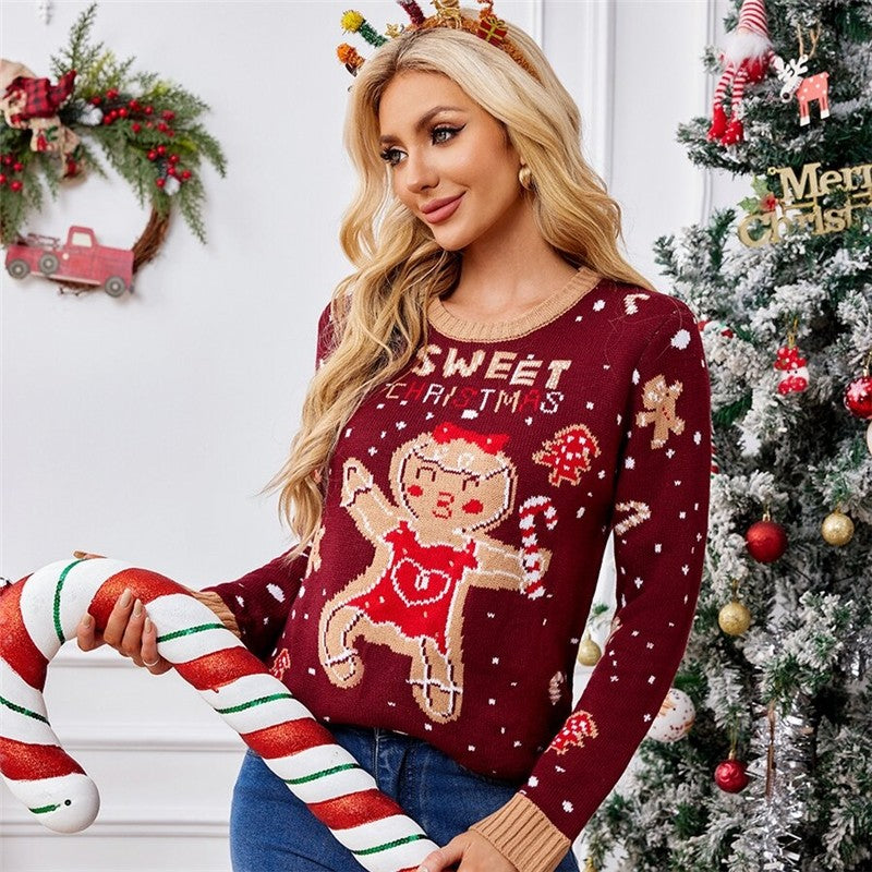 Fashionable And Casual Christmas Patterned Sweater