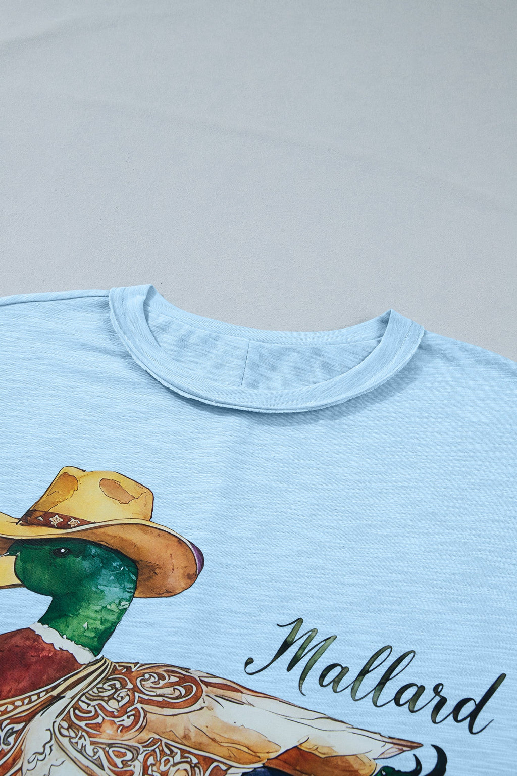 Mist Blue Western Mallard Oversized Tee