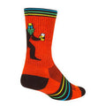 Sockguy Crew Brewfoot 6" Socks 9-13 Orange-Green