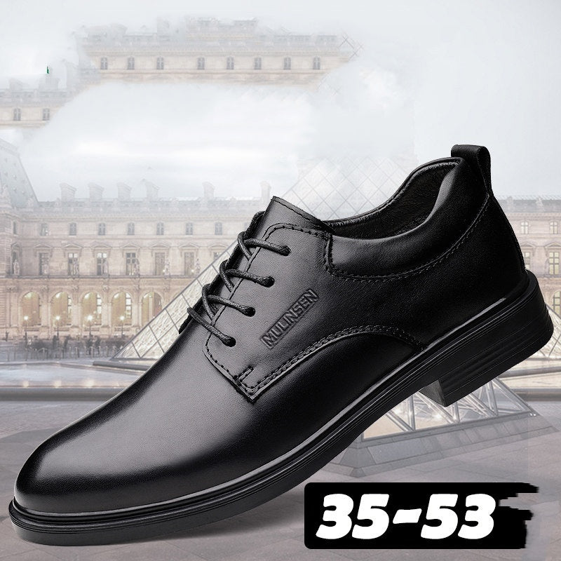 Premium Leather Formal Shoes Men's British Style Extended Sizes 35-53