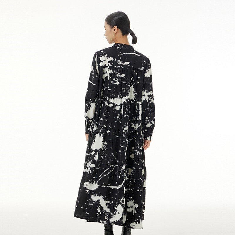Vintage-Inspired Printed A-Line Dress