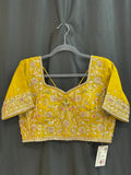Hand embroidered blouse | tissue silk blouse with all over hand embroidery