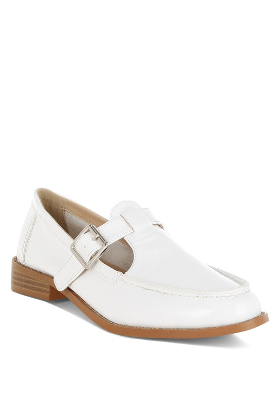 Swenson Patent Pleather Mary Jane Loafers