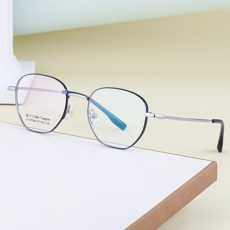 Fashion Lightweight Semi-Titanium Square Optical Glasses