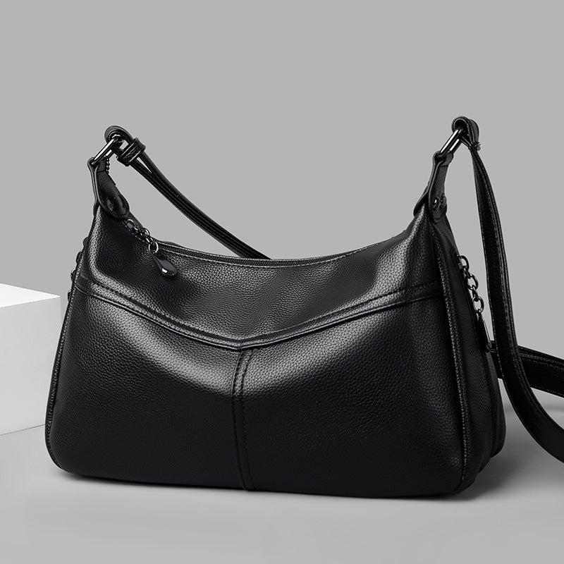 Women's Casual Soft Crossbody Bag - Large Capacity PU Leather Shoulder Bag
