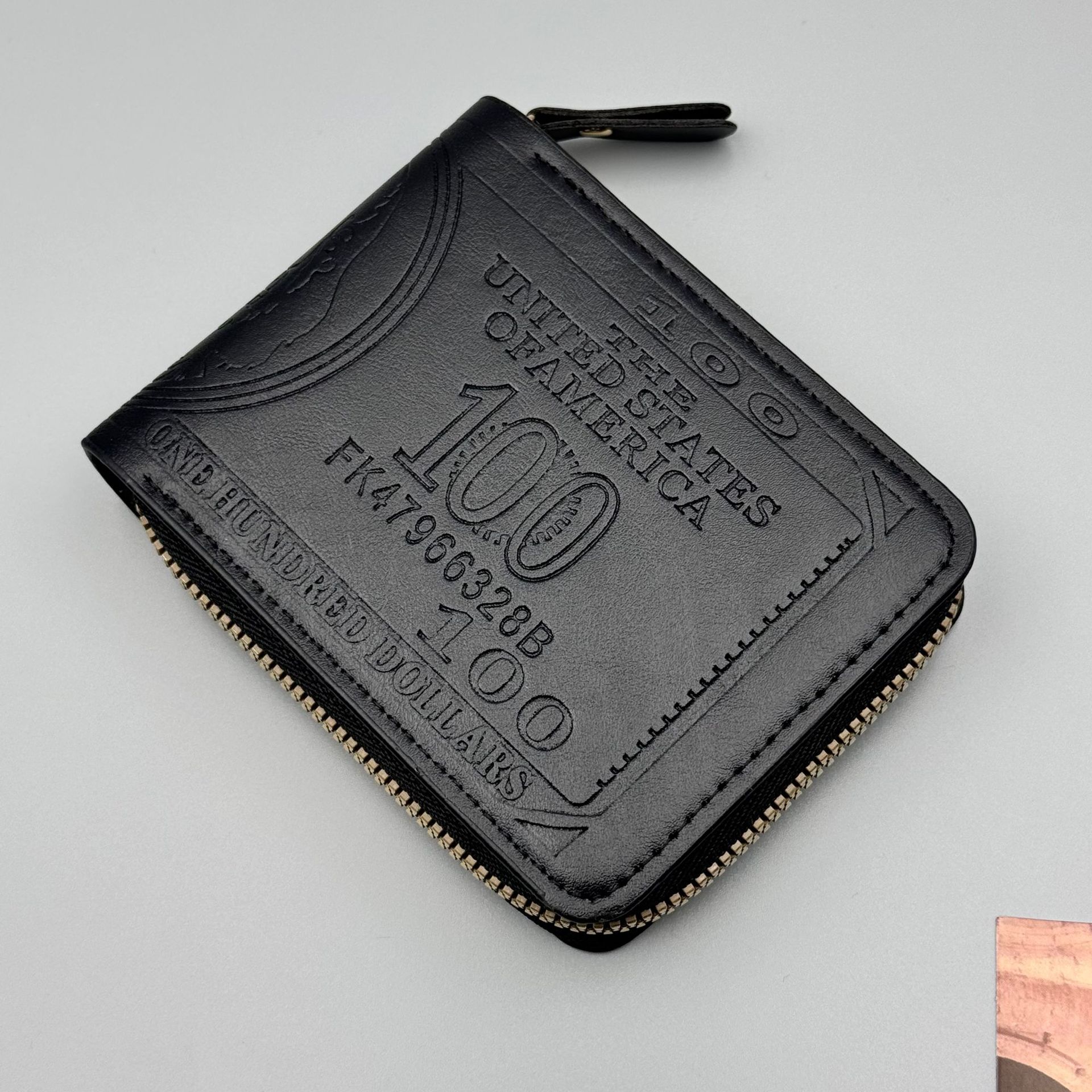 Personalized Dollar Men's Bifold Buckle Wallet – Multiple Card Slots, PU Leather, Retro Embossed Design