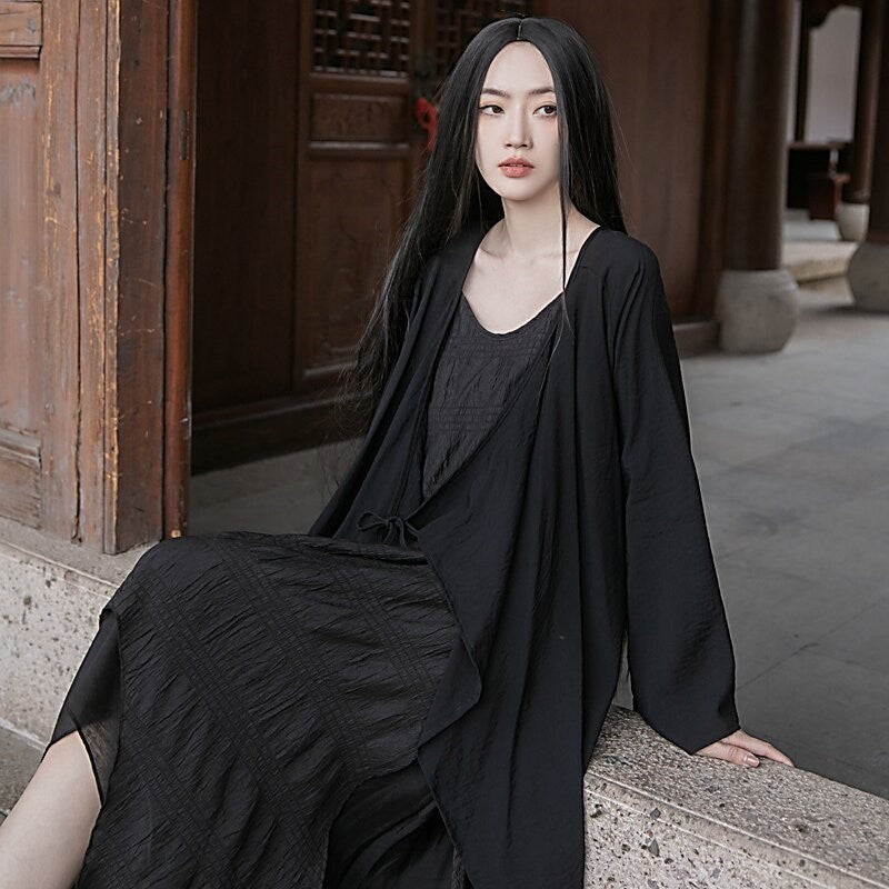 Elegant Zen Cardigan in Unique Solid Color