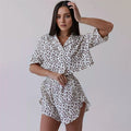 Floral Print Short Sleeve Shorts Pajama Set