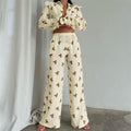 Relaxed Cotton Linen Long Sleeve Top and Pants Set