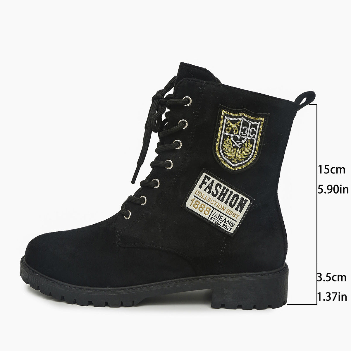 Women's Lace-Up Chunky Heel Ankle Boots | Round Toe Platform Winter Boots