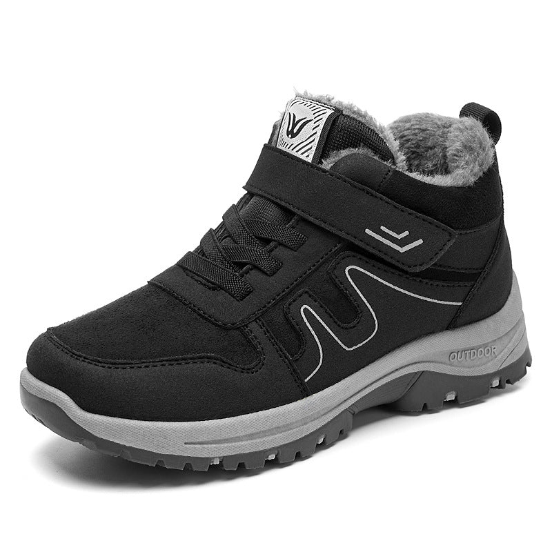 Women's Cotton Snow Boots With Velcro Closure | Winter Boots for Snowy Terrain