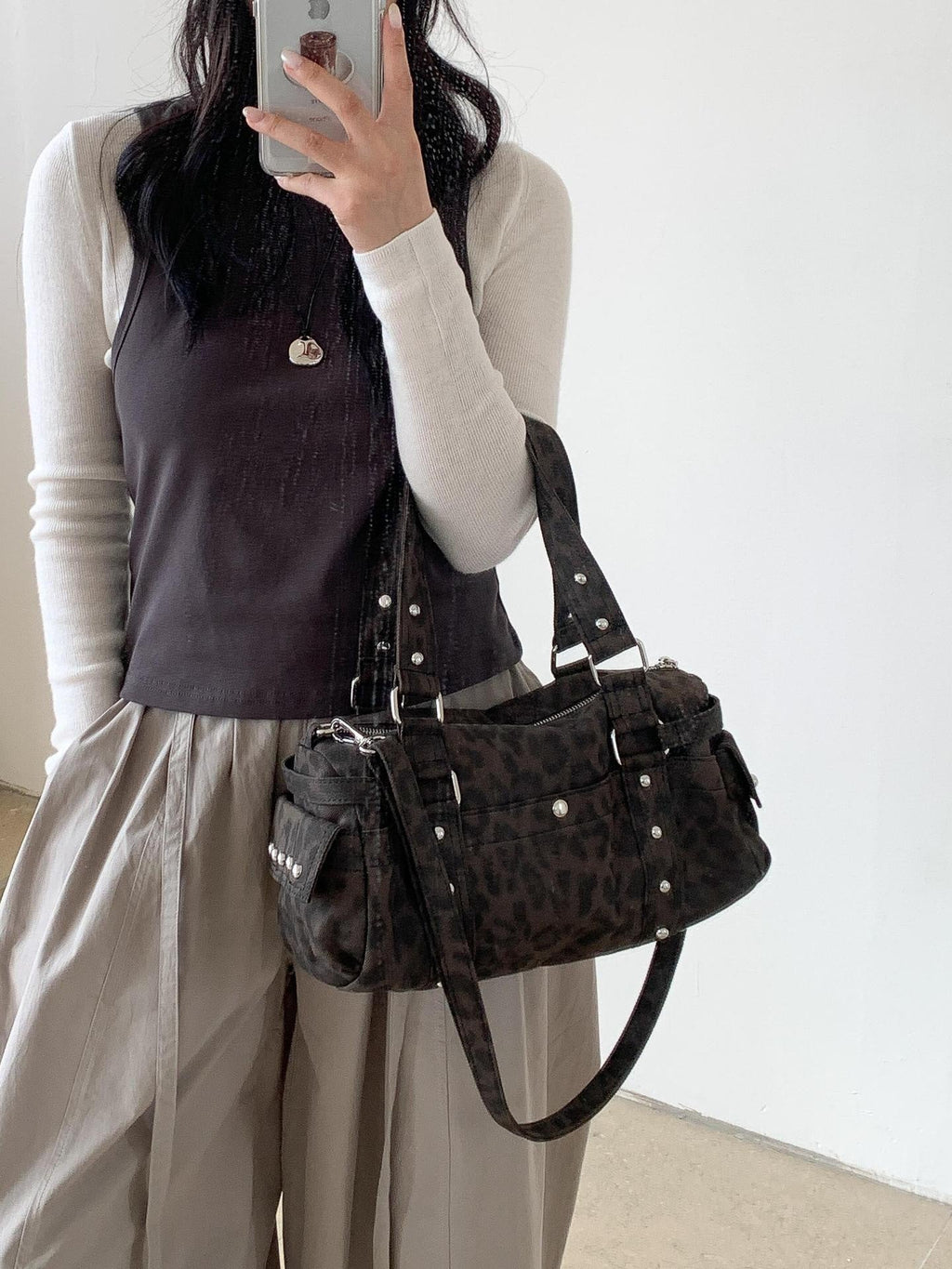 Leopard Print Plush Handbag - Retro Trendy Crossbody Bag for Women