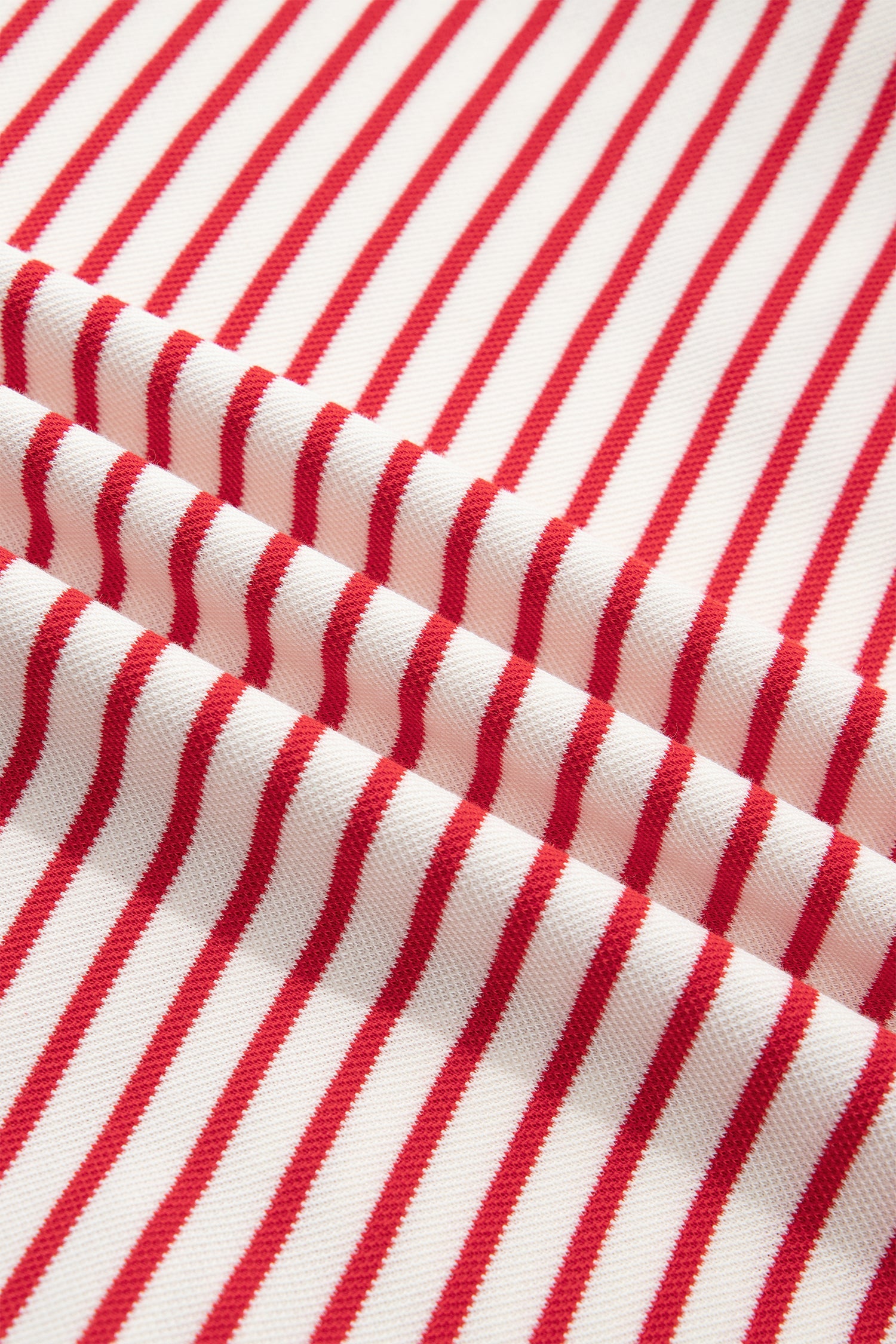 Red Stripe Quarter Zip Polo Collar T Shirt Dress with Pockets