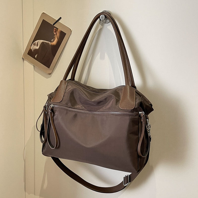 Women's Large Capacity Crossbody Bag – Nylon Bucket Bag for Travel & Everyday Use