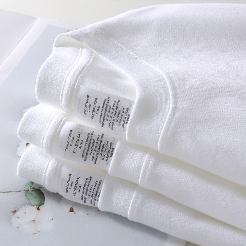 Solid Color Unisex Round Neck T-Shirt