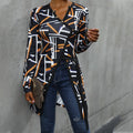 Geometric Split Long Sleeve Tee