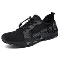 Men's Flyknit Hiking Shoes – Lightweight Non-Slip Outdoor Sneakers with Elastic Closure