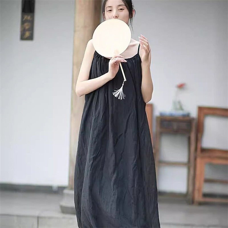 Casual and Elegant Solid Color Camisole Dress