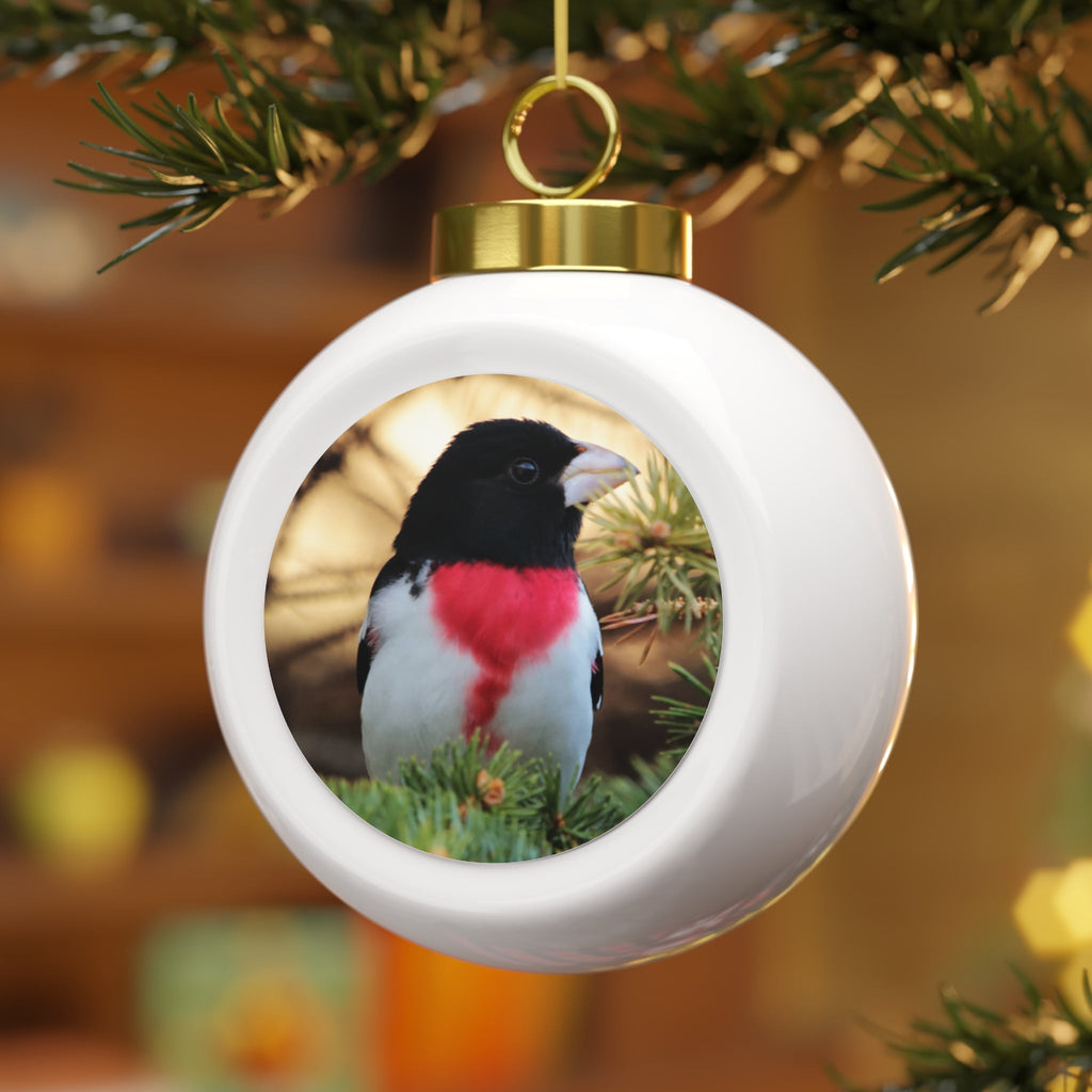 Rose-breasted Grosbeak - Christmas Ball Ornament