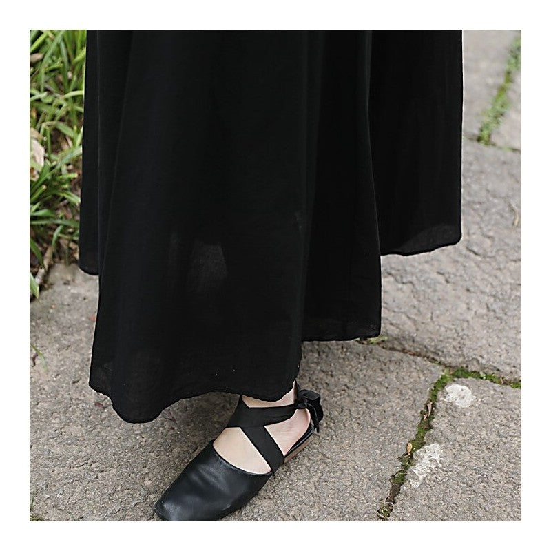Flowy Solid Color Sling Dress