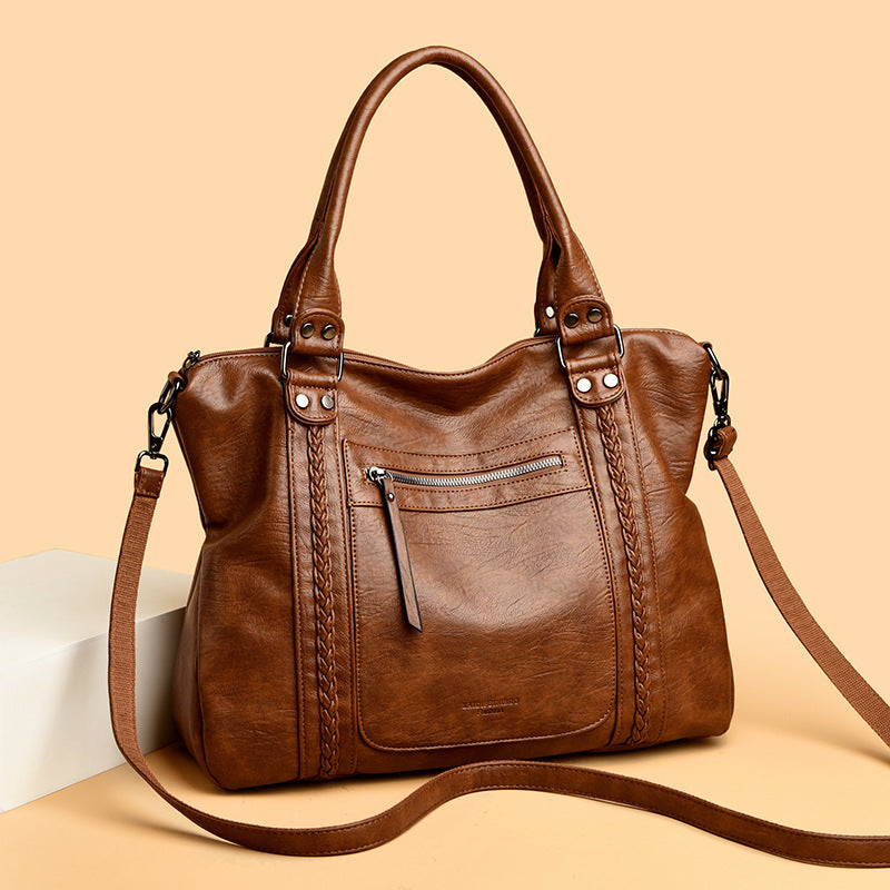 Women's Vintage Genuine Leather Crossbody Shoulder Bag | Soft Cowhide Purse