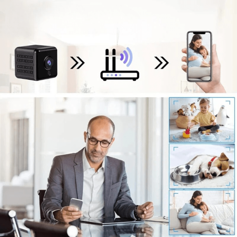 Compact Wireless Security Camera | 1080P HD Video & Night Vision | Indoor Monitoring for Enhanced Safety